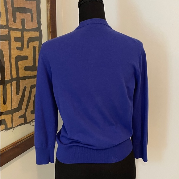 Vintage J. Crew Royal Blue Button-Up Cardigan - Picture 3 of 6